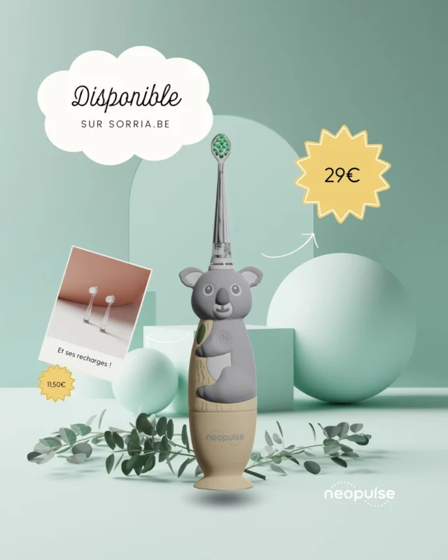 Vous ne la connaissez pas encore ? 🤔

Avant de craquer pour la brosse à dents Neobaby®, laissez-moi vous en dire un peu plus…

Si vous cherchez une brosse à dents dès les premières quenottes, qui soit toute douce pour les gencives fragiles et qui rende le brossage plus simple (et même un peu fun 👀), alors vous allez l’adorer ! 

Son petit plus ? Sa lumière LED intégrée ! 💡 Elle éclaire les dents qui poussent et aide à bien voir où brosser. Et avec ses deux modes (manuel ou micro-vibrations), on s’adapte au rythme de bébé tout en douceur.

Et niveau pratique ? Elle est légère, facile à tenir et tient debout toute seule grâce à sa ventouse (bye bye la brosse qui traîne partout !).

Bref, Neobaby® , c’est LA brosse à dents qui accompagne les premiers sourires sans prise de tête !

👉 Elle est dispo sur Sorria.be et prête à rejoindre la routine de votre bébé ! 

 #BrossageDesDents #prévention #brosseàdents #parentsenfants #neopulse #petiteentreprise